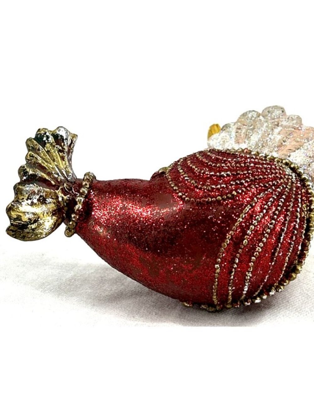 Katherine’s Collection Mermaid 3.75" Christmas Ornament Red Dress Gold Curvy - Picture 8 of 8